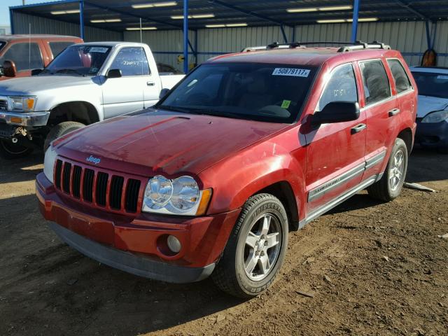 1J4HS48N45C524739 - 2005 JEEP GRAND CHER RED photo 2