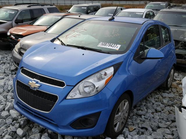 KL8CD6S92EC536141 - 2014 CHEVROLET SPARK 1LT BLUE photo 2