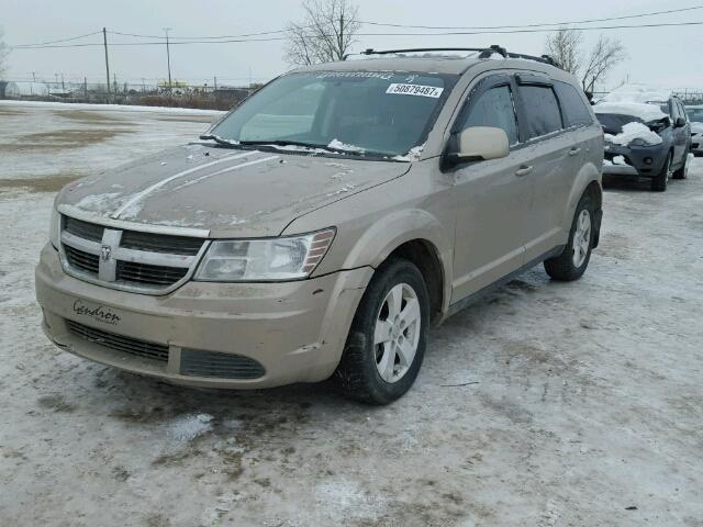 3D4GG57V69T549293 - 2009 DODGE JOURNEY SX BEIGE photo 2