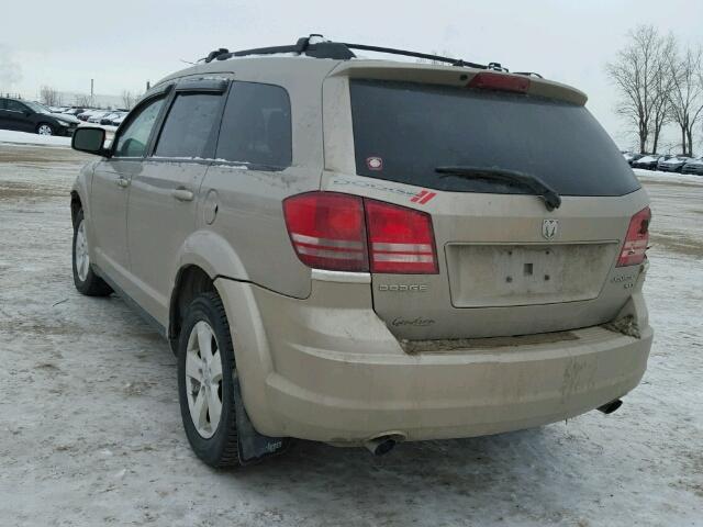 3D4GG57V69T549293 - 2009 DODGE JOURNEY SX BEIGE photo 3