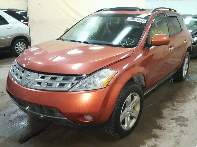 JN8AZ08W65W422513 - 2005 NISSAN MURANO SL ORANGE photo 2