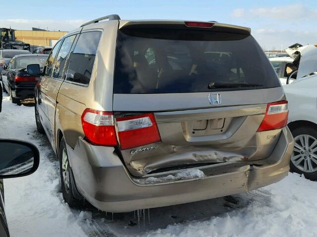 5FNRL38666B504832 - 2006 HONDA ODYSSEY EX BEIGE photo 3