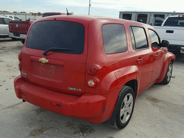 3GNCA13B99S597756 - 2009 CHEVROLET HHR LS RED photo 4
