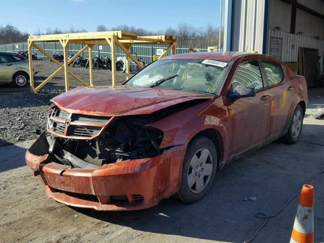 1B3LC46JX8N141105 - 2008 DODGE AVENGER SE ORANGE photo 2