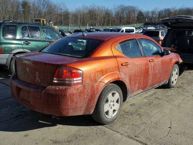 1B3LC46JX8N141105 - 2008 DODGE AVENGER SE ORANGE photo 4