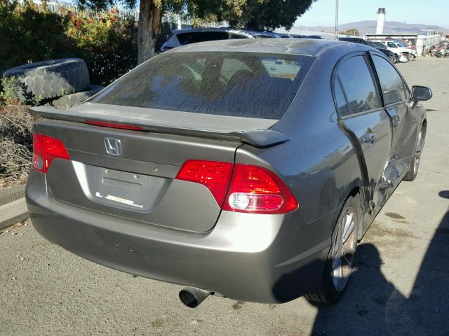 2HGFA55557H703190 - 2007 HONDA CIVIC SI GRAY photo 4