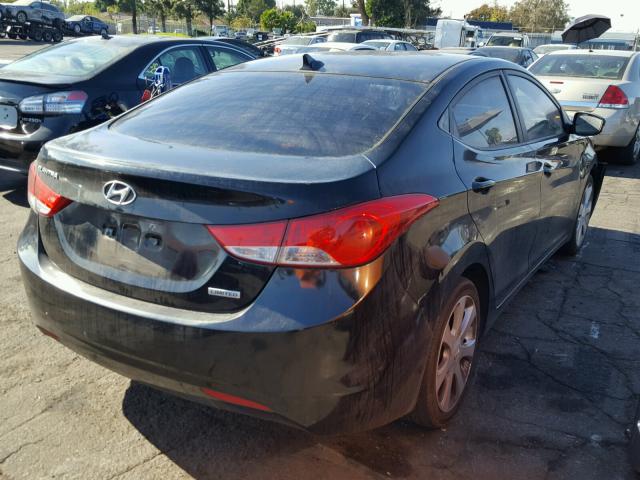 KMHDH4AE7DU486196 - 2013 HYUNDAI ELANTRA GL BLACK photo 4