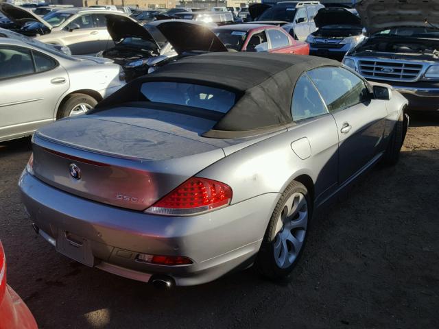 WBAEK13466CN77429 - 2006 BMW 650 I SILVER photo 4