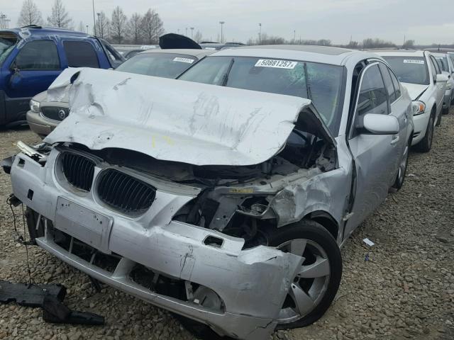 WBANA53595B856168 - 2005 BMW 525 I SILVER photo 2