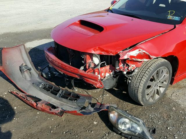 JF1GE76669G518354 - 2009 SUBARU IMPREZA WR RED photo 9