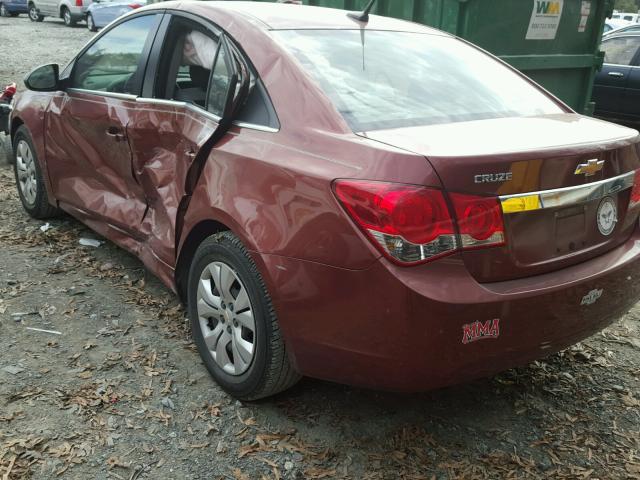 1G1PD5SH1C7292412 - 2012 CHEVROLET CRUZE LS RED photo 3