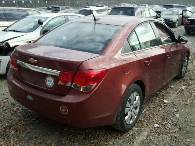 1G1PD5SH1C7292412 - 2012 CHEVROLET CRUZE LS RED photo 4