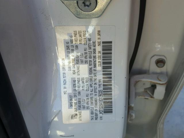 JM3TB28A180135006 - 2008 MAZDA CX-9 WHITE photo 10