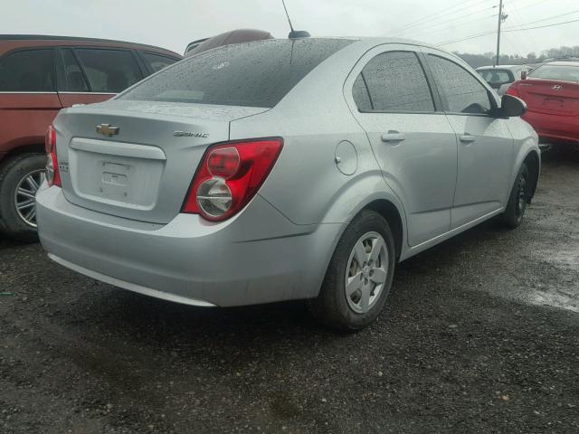 1G1JA5SH4F4159051 - 2015 CHEVROLET SONIC LS SILVER photo 4