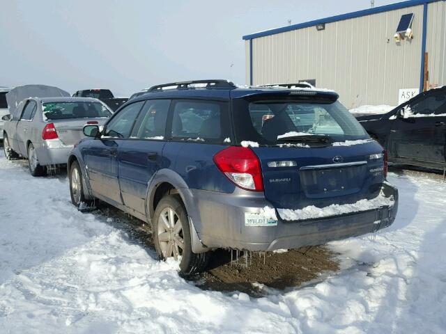 4S4BP61C997328601 - 2009 SUBARU OUTBACK 2. BLUE photo 3