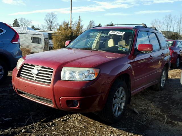 JF1SG65617H729372 - 2007 SUBARU FORESTER 2 RED photo 2