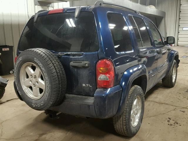 1J8GL58K12W330876 - 2002 JEEP LIBERTY LI BLUE photo 4