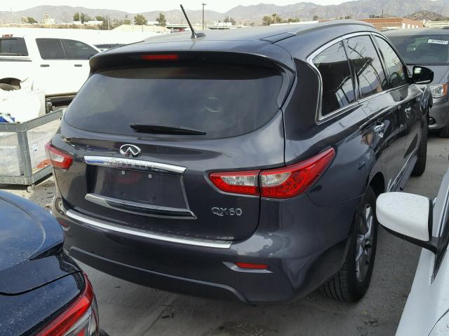 5N1AL0MN3EC552773 - 2014 INFINITI QX60 GRAY photo 4