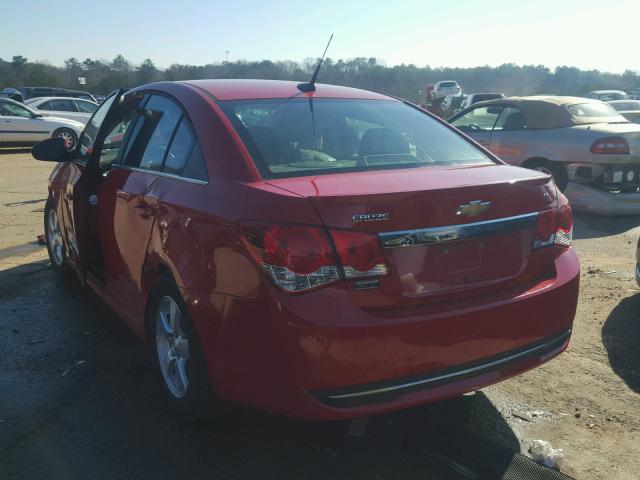 1G1PF5SC1C7322605 - 2012 CHEVROLET CRUZE LT RED photo 3