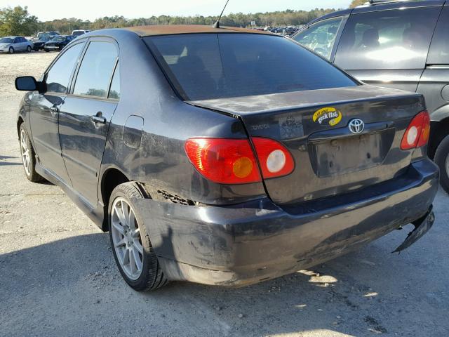 1NXBR38E93Z104379 - 2003 TOYOTA COROLLA CE BLACK photo 3