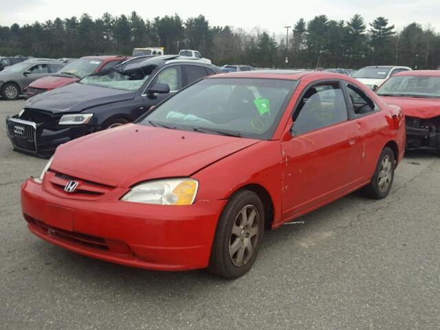 1HGEM21953L042588 - 2003 HONDA CIVIC EX RED photo 2