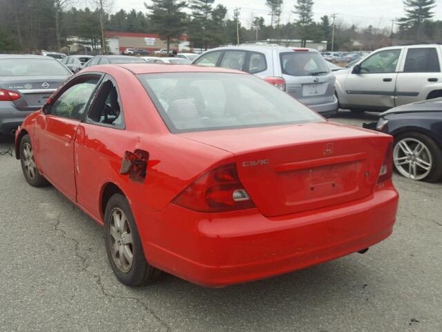 1HGEM21953L042588 - 2003 HONDA CIVIC EX RED photo 3