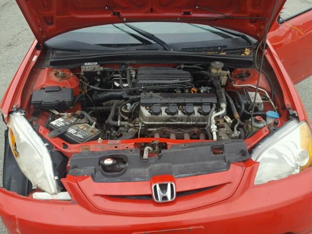 1HGEM21953L042588 - 2003 HONDA CIVIC EX RED photo 7