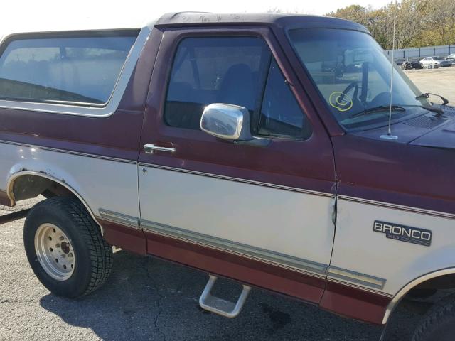 1FMEU15H3TLB71953 - 1996 FORD BRONCO U10 MAROON photo 9