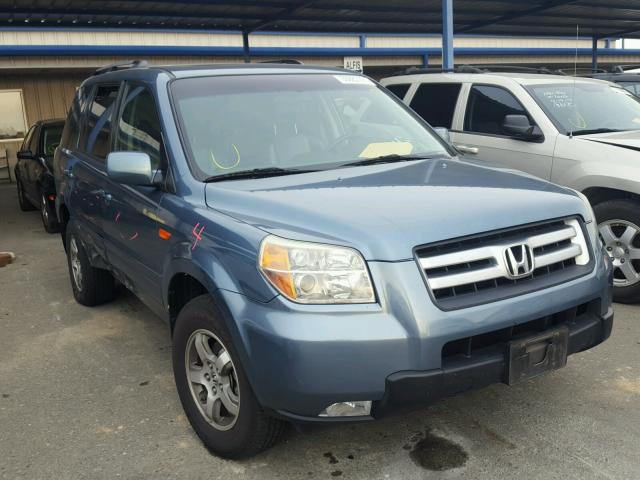 5FNYF28726B027063 - 2006 HONDA PILOT EX BLUE photo 1