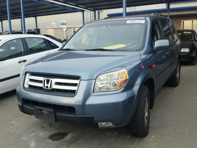 5FNYF28726B027063 - 2006 HONDA PILOT EX BLUE photo 2