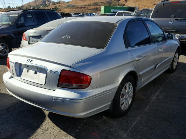 KMHWF25S04A096786 - 2004 HYUNDAI SONATA GL SILVER photo 4