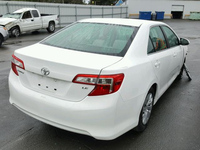 4T4BF1FK4ER439628 - 2014 TOYOTA CAMRY L WHITE photo 4