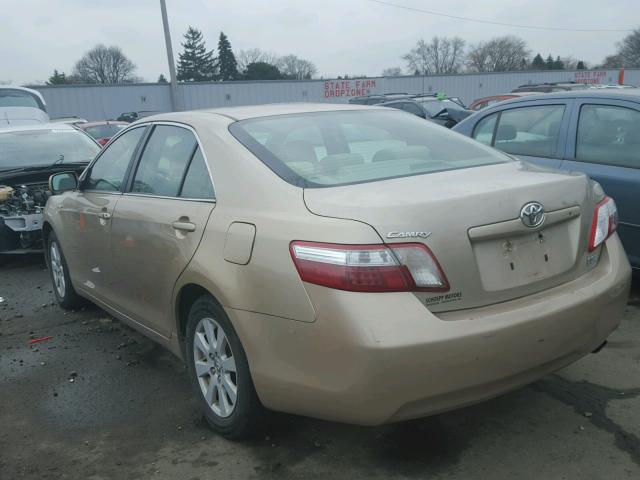 4T1BB46K68U054938 - 2008 TOYOTA CAMRY HYBR TAN photo 3