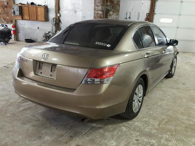 1HGCP26389A029227 - 2009 HONDA ACCORD LX GOLD photo 4