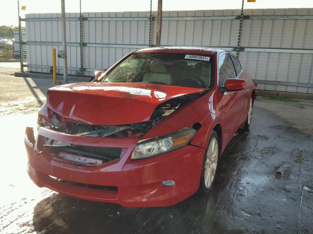 1HGCS22878A014216 - 2008 HONDA ACCORD EXL RED photo 2