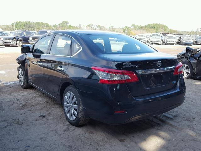 1N4AB7AP0DN910538 - 2013 NISSAN SENTRA S BLACK photo 3