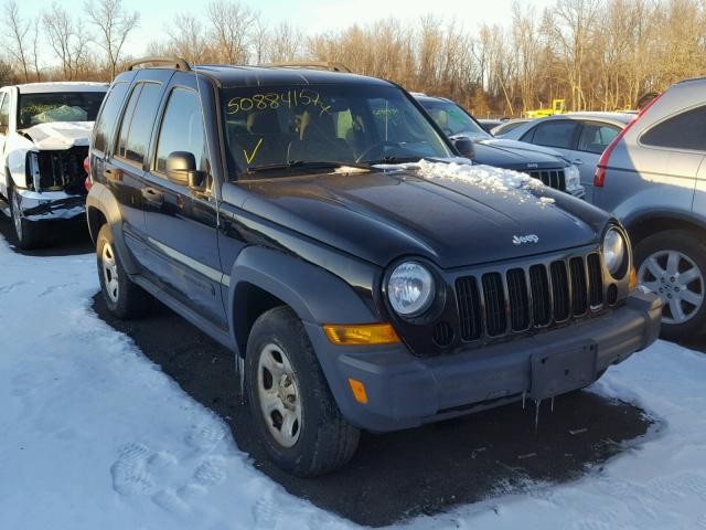 1J8GL48K06W143547 - 2006 JEEP LIBERTY SP BLACK photo 1