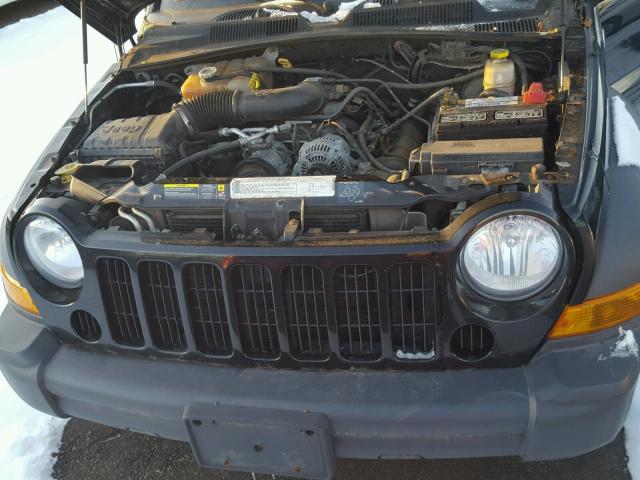 1J8GL48K06W143547 - 2006 JEEP LIBERTY SP BLACK photo 7