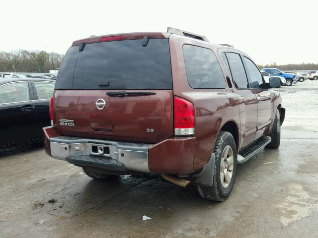 5N1AA08A34N734098 - 2004 NISSAN ARMADA SE BROWN photo 4