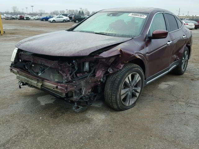 5J6TF2H58EL000710 - 2014 HONDA CROSSTOUR BURGUNDY photo 2