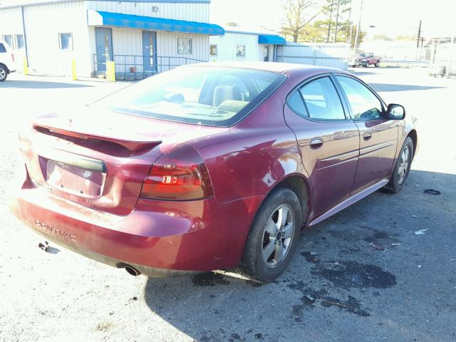 2G2WP552361199768 - 2006 PONTIAC GRAND PRIX წითელი ფოტო 4