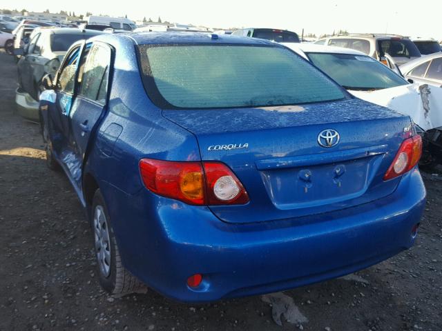 1NXBU4EE8AZ175949 - 2010 TOYOTA COROLLA BA BLUE photo 3