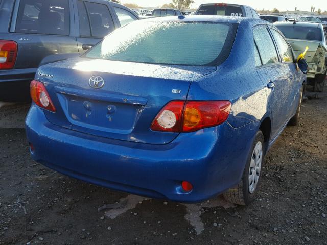 1NXBU4EE8AZ175949 - 2010 TOYOTA COROLLA BA BLUE photo 4