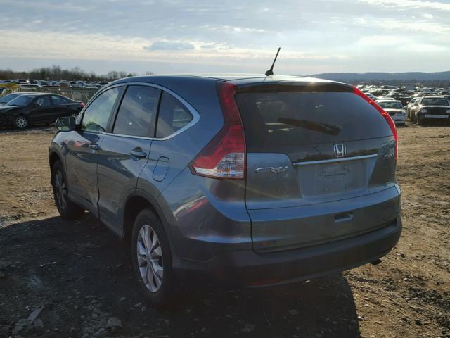 5J6RM4H55EL064151 - 2014 HONDA CR-V EX BLUE photo 3