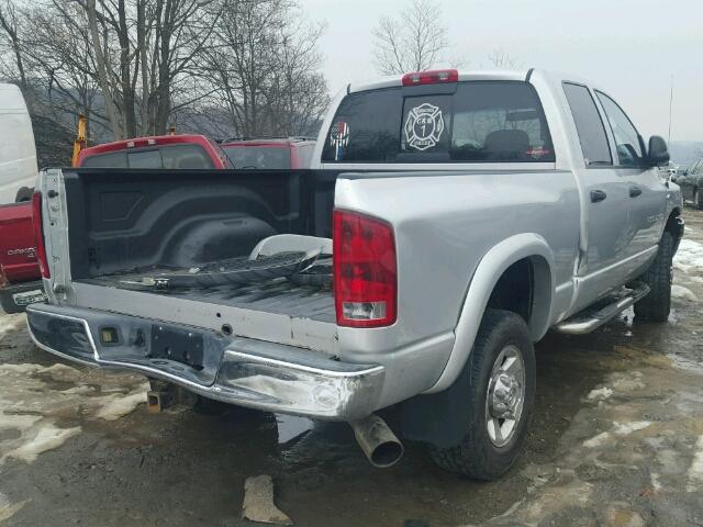 3D7KU28C64G181376 - 2004 DODGE RAM 2500 S SILVER photo 4