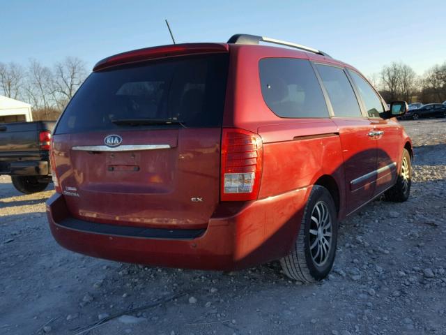 KNDMH4C70C6423205 - 2012 KIA SEDONA EX RED photo 4