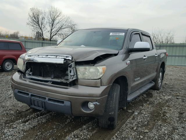 5TFDV58138X039035 - 2008 TOYOTA TUNDRA CRE GREEN photo 2