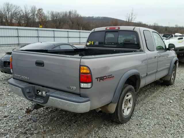 5TBRT34122S320934 - 2002 TOYOTA TUNDRA ACC SILVER photo 4