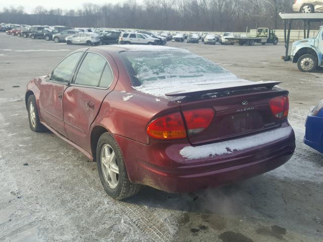 1G3NL52E43C288286 - 2003 OLDSMOBILE ALERO GL BURGUNDY photo 3