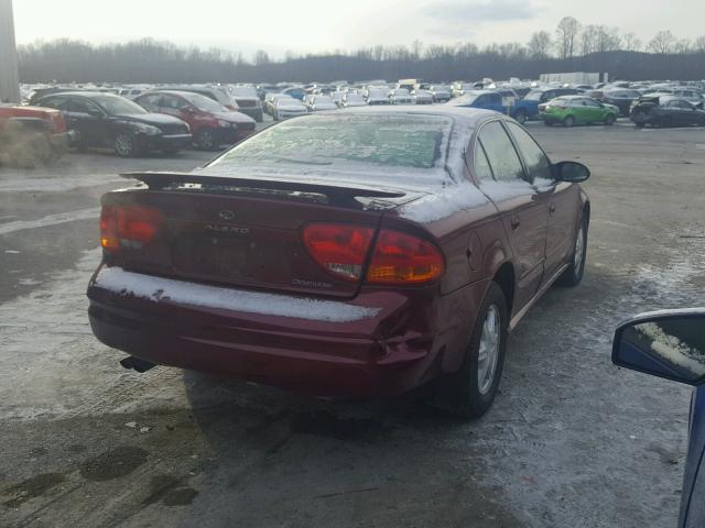 1G3NL52E43C288286 - 2003 OLDSMOBILE ALERO GL BURGUNDY photo 4